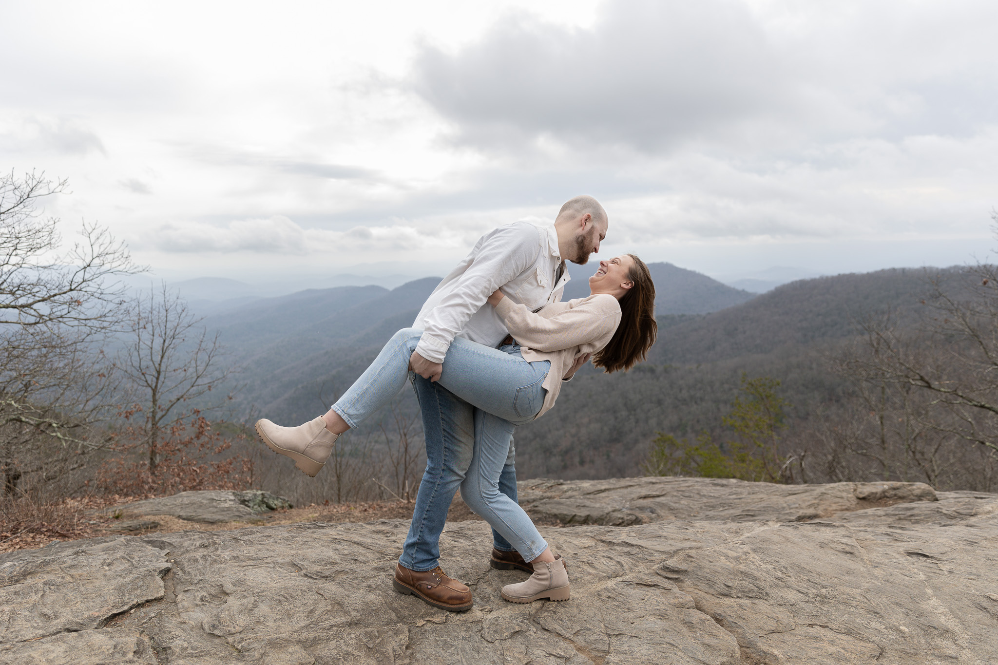 Preacher's Rock North Georgia Engagement Shoot