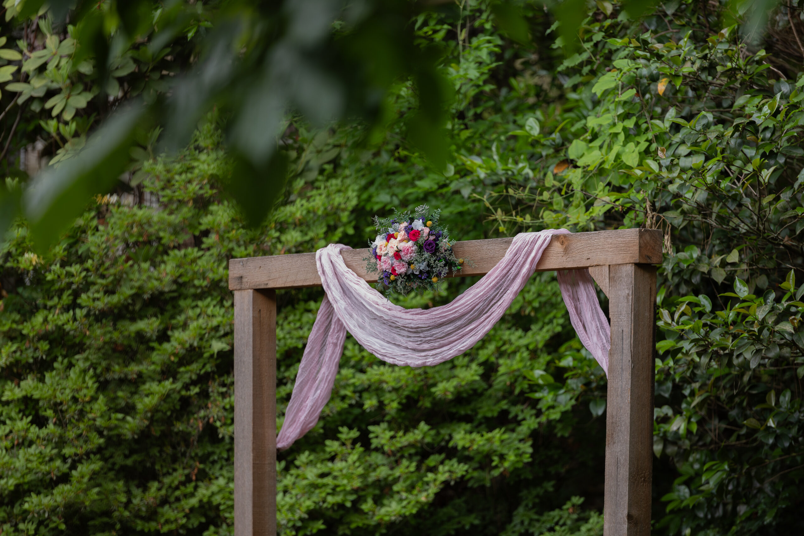 Wedding arch at 716 West Venue, formerly known as the Mary Gay House, in Decatur, GA.