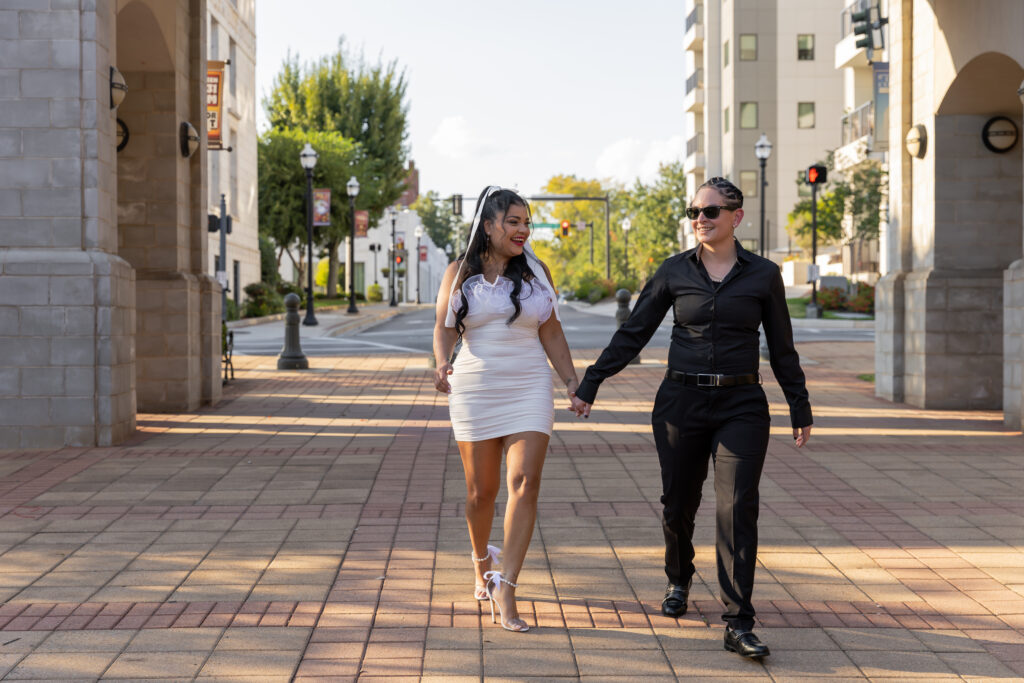 LGBTQ couple engagement session, downtown Gainesville, inclusive wedding and engagement photographer