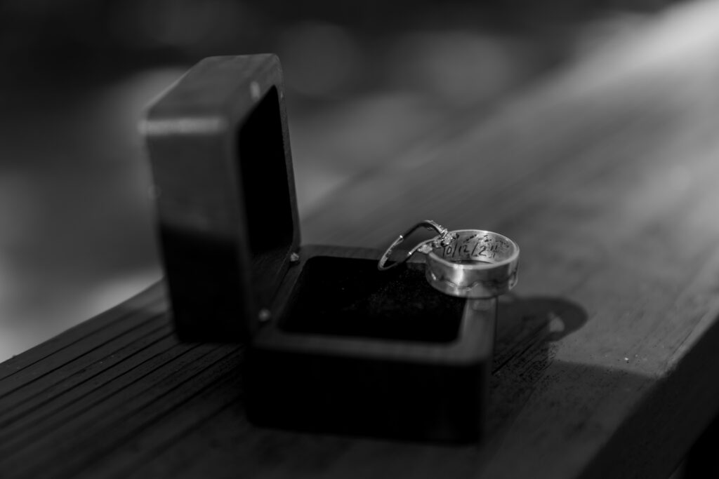 intimate wedding details, ring photo