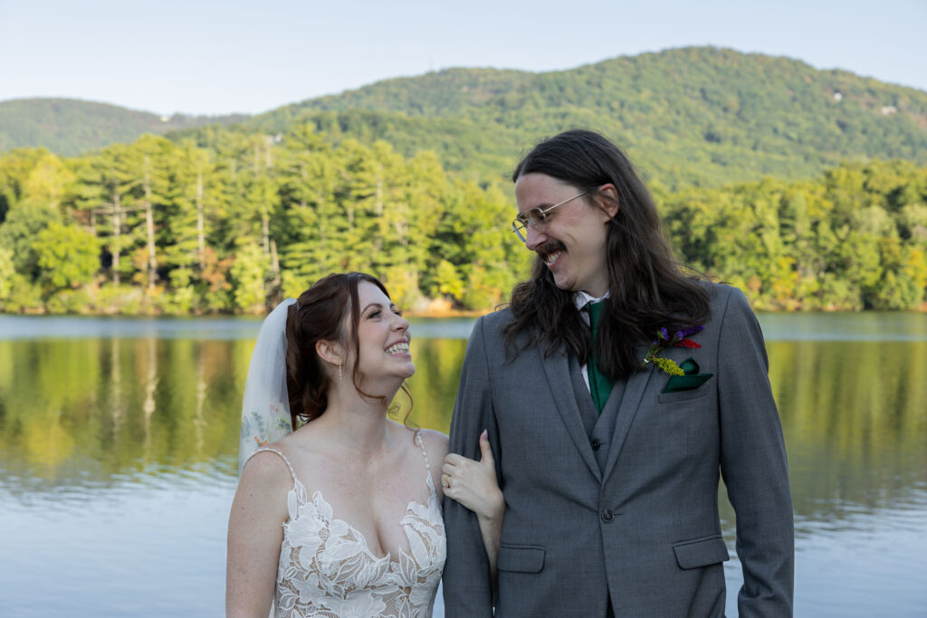 intimate wedding couples portraits, outdoor mountain views