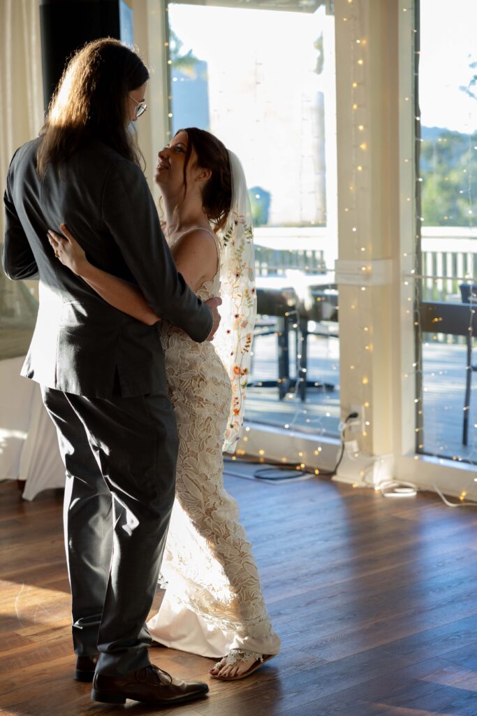 intimate wedding details, reception photos, first dance photos