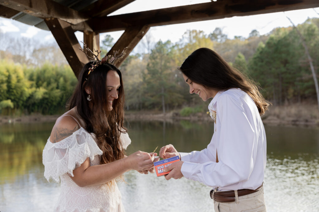 georgia elopement photographer, lgbtq wedding, dogs as witnesses, love is love, georgia elopements, elopement photography, bay leaves