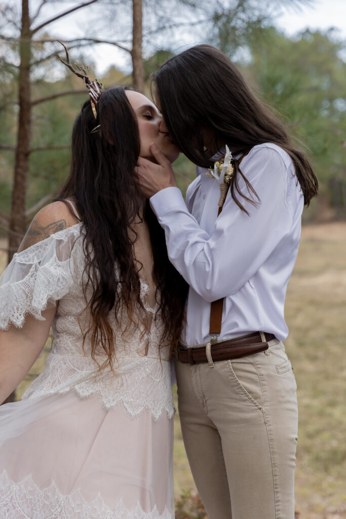 georgia elopement photographer, lgbtq wedding, dogs as witnesses, love is love, georgia elopements, elopement photography