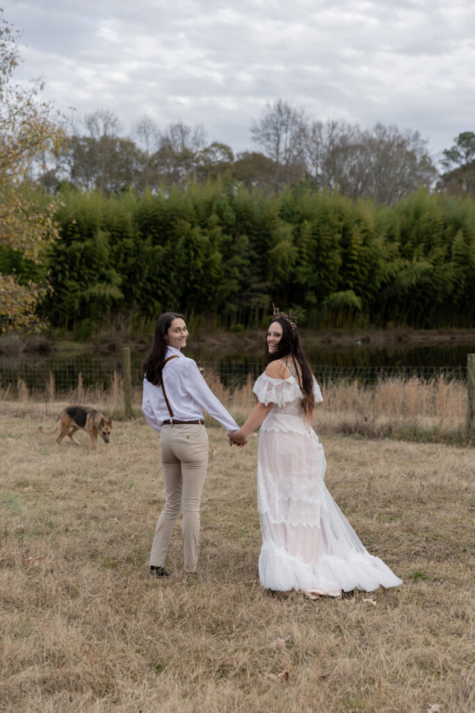 georgia elopement photographer, lgbtq wedding, dogs as witnesses, love is love, georgia elopements, elopement photography