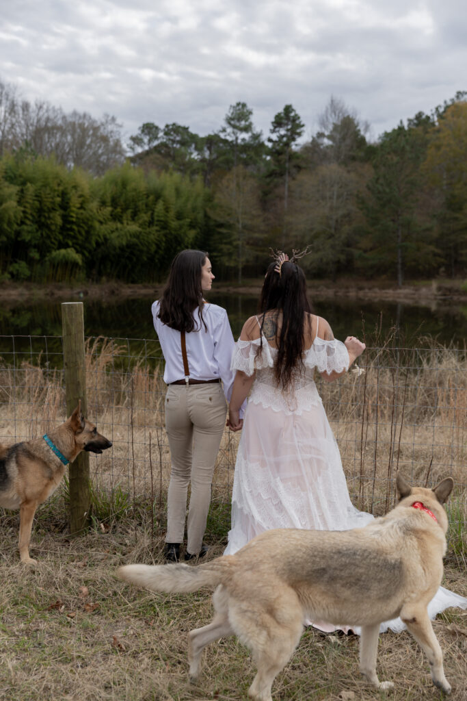 georgia elopement photographer, lgbtq wedding, dogs as witnesses, love is love, georgia elopements, elopement photography