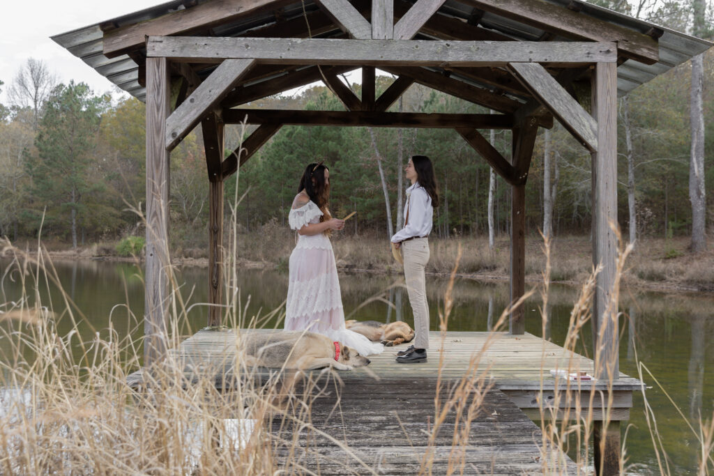 georgia elopement photographer, lgbtq wedding, dogs as witnesses, love is love, georgia elopements, elopement photography