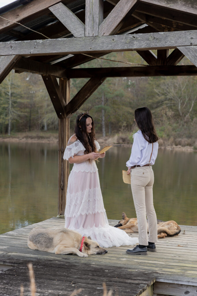 georgia elopement photographer, lgbtq wedding, dogs as witnesses, love is love, georgia elopements, elopement photography