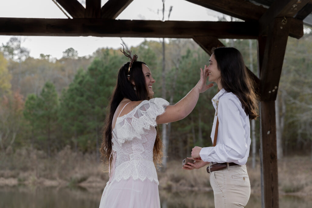 georgia elopement photographer, lgbtq wedding, dogs as witnesses, love is love, georgia elopements, elopement photography