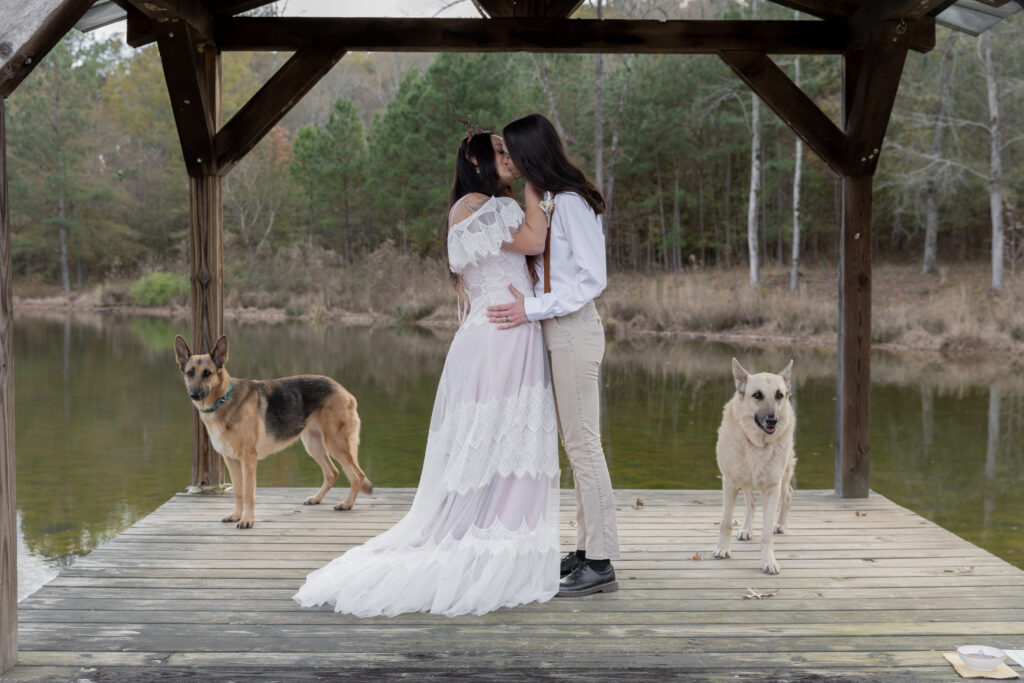 georgia elopement photographer, lgbtq wedding, dogs as witnesses, love is love, georgia elopements, elopement photography