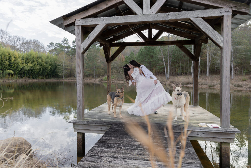 georgia elopement photographer, lgbtq wedding, dogs as witnesses, love is love, georgia elopements, elopement photography