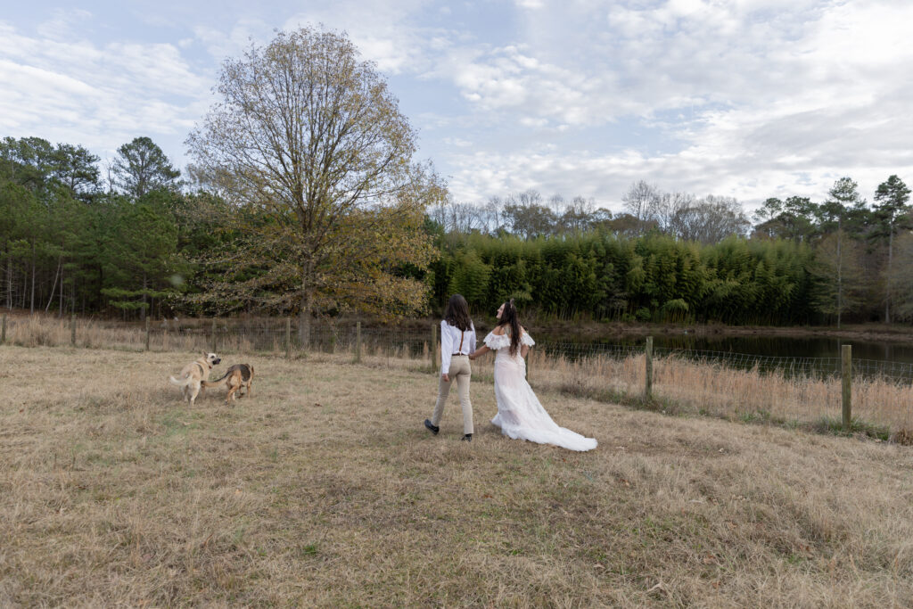 georgia elopement photographer, lgbtq wedding, dogs as witnesses, love is love, georgia elopements, elopement photography