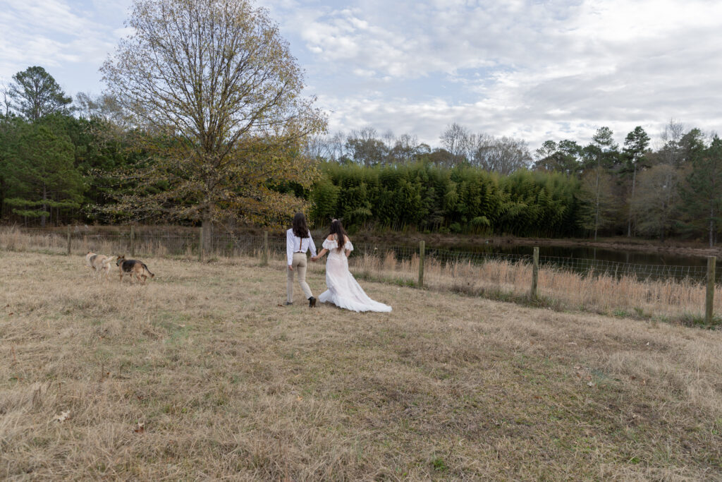 georgia elopement photographer, lgbtq wedding, dogs as witnesses, love is love, georgia elopements, elopement photography