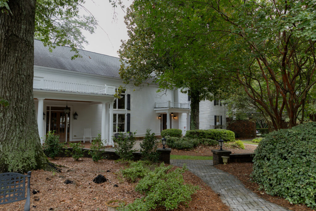 A calm and pretty walkway towards the front entrance of The Carl House.