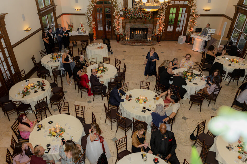Wedding reception space inside The Carl House.
